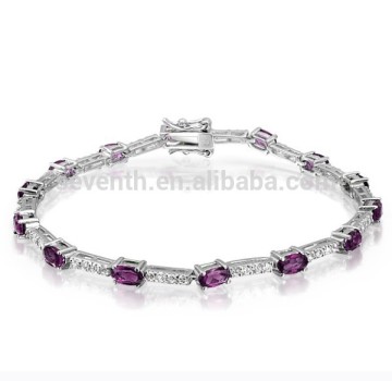 Fantastic 2014 Hot Sale Cooper Bracelet With Prong Setting Purple Stone