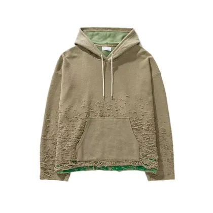 Vintage Raw Oversized Drop Shoulder Hoodie
