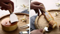Rectangle Shape Fillet 4pcs pisau Cheese Board Set
