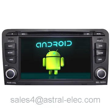 OEM Manufacturer Car GPS Multimidia Player for Audi A3, with DVD, Radio, TV, Bluetooth