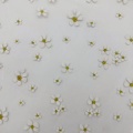 Tessuto per abiti da bambino in poliestere con glitter dorati floreali in schiuma