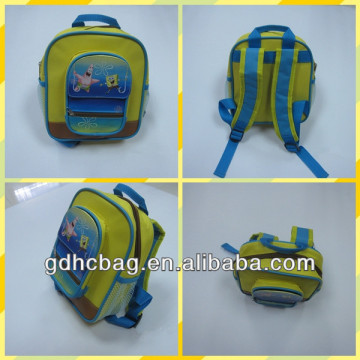 2014 Dongguan Manufaturer supply Lovely cartoon Match Color polyester Printing School bag