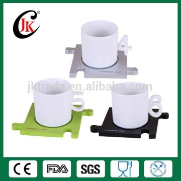 Hình dạng số bán buôn tay cầm cốc cà phê porcealin giá rẻ với in tác phẩm nghệ thuật