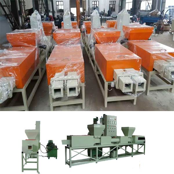 Double or three head wood pallet making machine