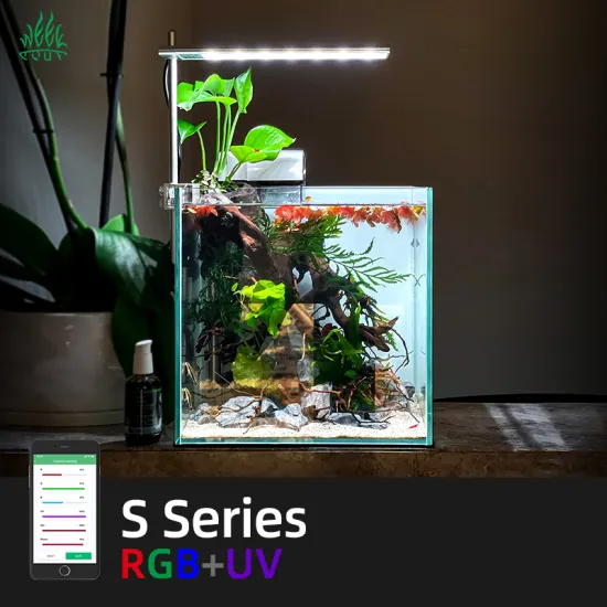 RGB Full Spectrum 10W Fish Tank Light for 20cm Small Aquarium