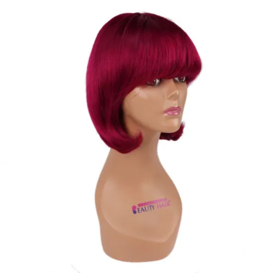 100% Virgin Human Remy Hair Swiss Lace Wigs , 150 Density 10A Natural Color Short Lace Bob Wigs For Black Women