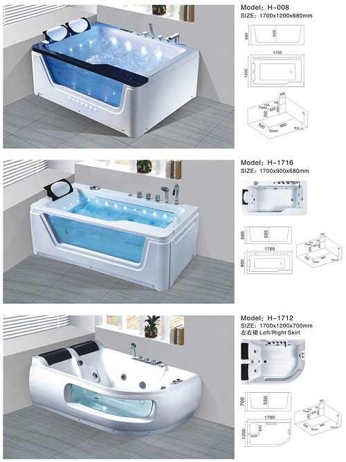 Free Standing Bathroom Massage Whirlpool athtub Bath Tub