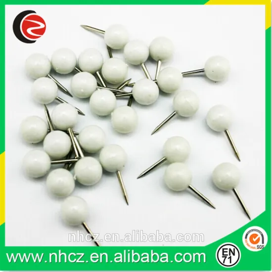 White Ball Head Stationery/Office Round Push Pin