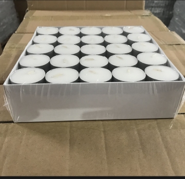Büyük tealight mumlar, özel etiketli mumlarla 10 saat