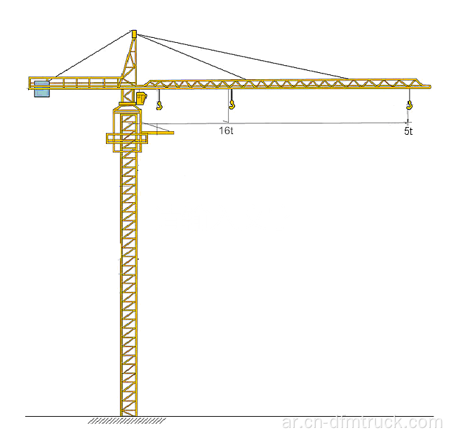 100 م ارتفاع 5 طن برج كرين