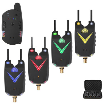 Allarme morso di pesca con carpa wireless con luci a LED colorate di buona qualità (2+1, 3+1, 4+1 set)