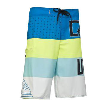 Printed Men's Beach Shorts, Fashionable Design, Made of Polyester Peach Skin/OEM Orders are Welcome