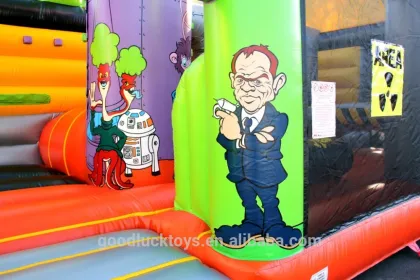 inflatable mattress games with a roof to protect children