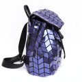 Holographic Holographic Luminous Geometric Kids Sac à dos géométrique Sac à dos Sac à livres d'études Sacs d'études en cuir schoo