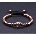 Lion Head Hematite 6MM perles rondes Bracelet pour les hommes