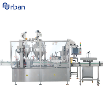 Powder Filling and Capping Line for 100ml Powder Bottles