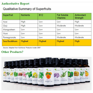 100 % 순수하고 자연스러운 seabuckthorn 과일 오일