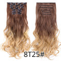 16 Clip in hair extension 8T25#
