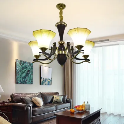 Modern Iron Industry Style Luxury Chandeliers for Living Room and Bedroom