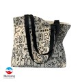 Sac à main personnalisé en toile imprimée avec lettres
