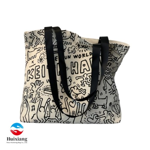 Sac à main personnalisé en toile imprimée avec lettres