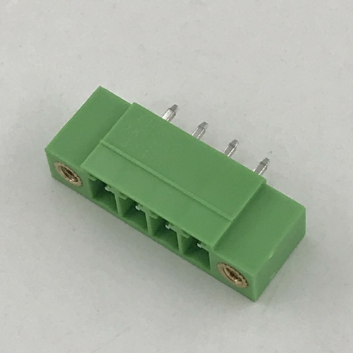 Morsettiera verde PCB ad angolo retto passo 3,81 mm