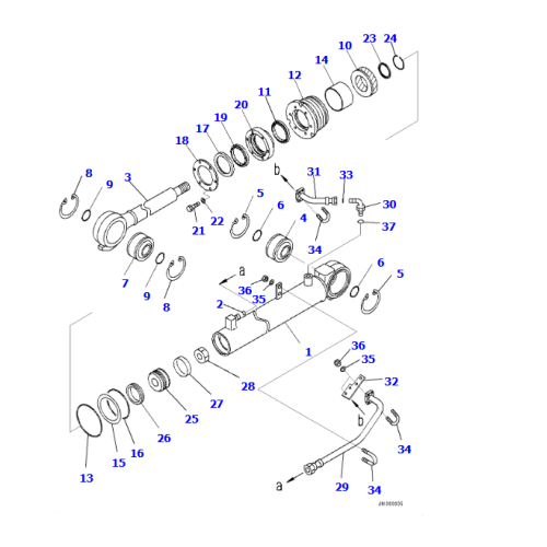 HD785-7 707-00-0J750 Cylinder Assembly