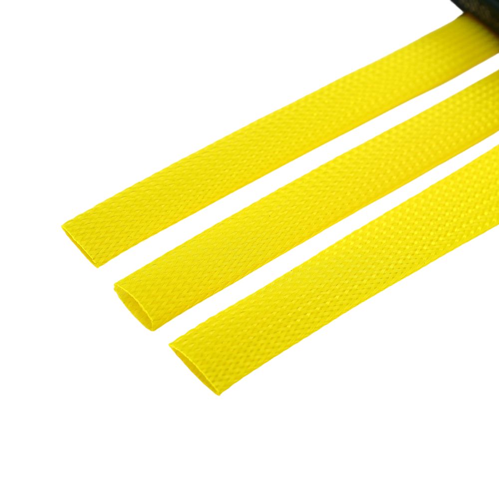 Yellow Solid Braided Cable Sleeve