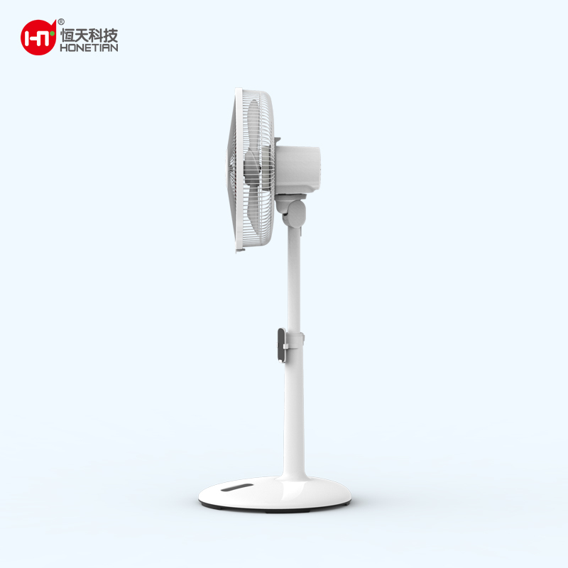 HONETIAN remote control LED display adjustable height 8 speeds 4 modes 9 timer 14 inches DC custom colors plastics pedstal fan