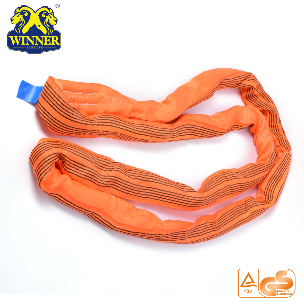 EN1492 Standard Polyester WLL 10 Ton Round Sling For Lifting