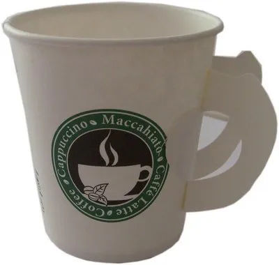 Eco-friendly 7oz with handle kraft paper cups