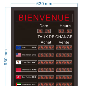 KS 2.3 Inch Infrared Remote Control LED Display Board with Exchange Rate and Logo