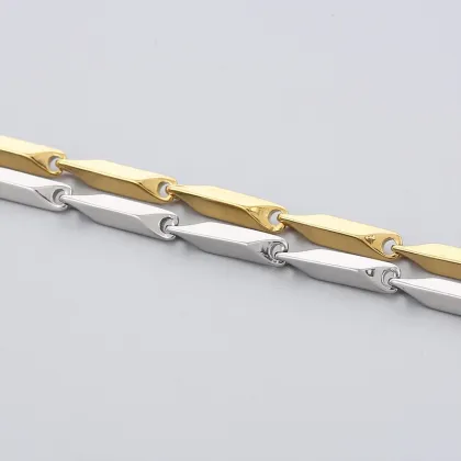 KALEN 550mm Fashion Gold/Silver Stainless Steel Pointy Links Necklace