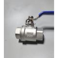 stainless steel two piece threaded body ball valve