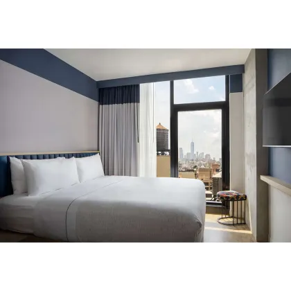 Luxury Guestroom Sets: Motto by Hilton Stylish Micro Hotel Bedroom Furniture Bunk Beds
