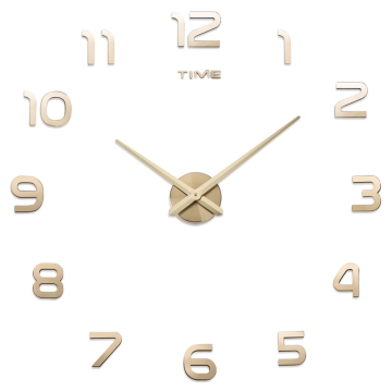 Modern Large 3D DIY Wall Clock with Mirror Stickers for Home and Office Decor - Wholesale