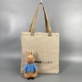 Clear Pvc Jute Linen Shopping Bag