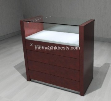 Wood jewelry display  counter in traditional  but classical  style