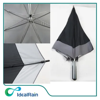 30 inch straight UV proof gray black color custom golf umbrella