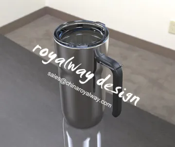 16oz standard 304 stainless steel coffee mug, double wall travel mug with handle and lid