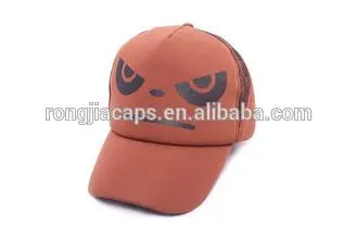 orange angry face snapback hat
