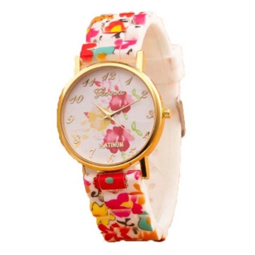 New Designer School Girls Flower Silicone Watches