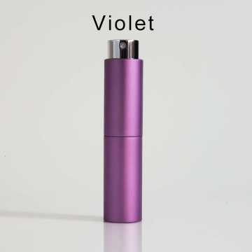 10 ml 20 ml Regilable en aluminium Verre Mini Pocket Travel Twist Pump Pump Pump Perfume Perfume Atomizer Bottle