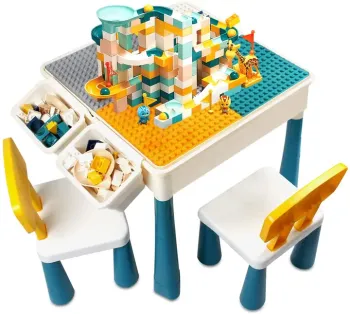 DIY Early Education Building Blocks Table Toy-Educational Toys for Learning