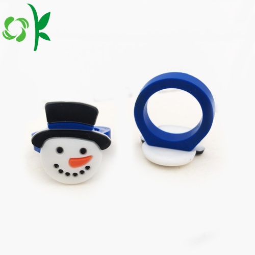 New Santa Claus Silicone Ring Julklapp Reindeerringar