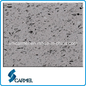 Popular Grey Sparkle Artificial Quartz Stone Tile