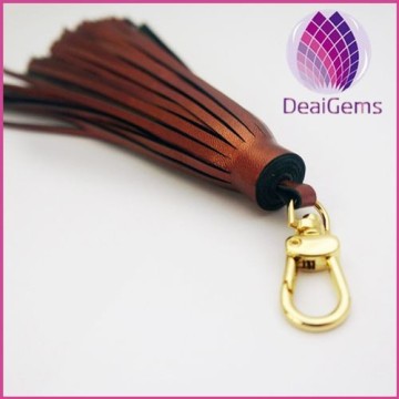 wholesale brown long leather Tassel for handbag and Jewelry Use