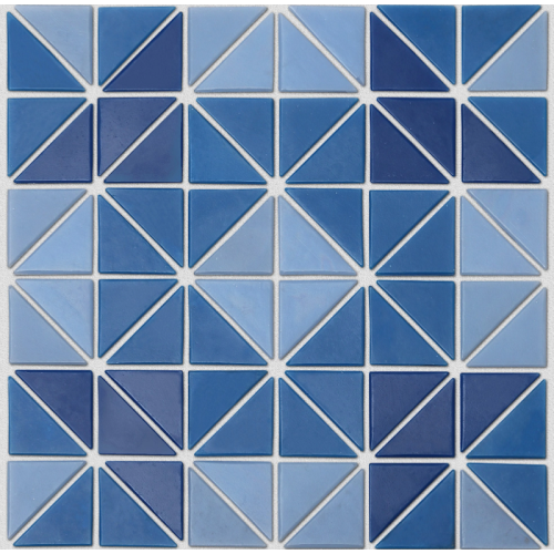 Mosaico in vetro triangolare per pavimento piscina