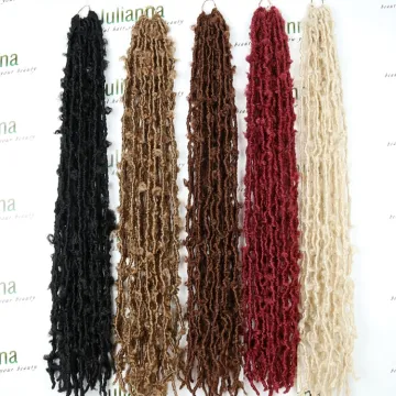 Julianna pre looped crochet hair distressed faux locs crochet hair braid distressed locs ombre locs hair