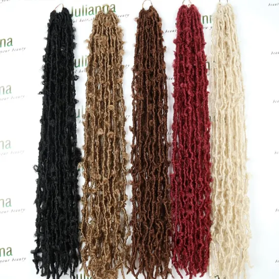 Julianna pre looped crochet hair distressed faux locs crochet hair braid distressed locs ombre locs hair